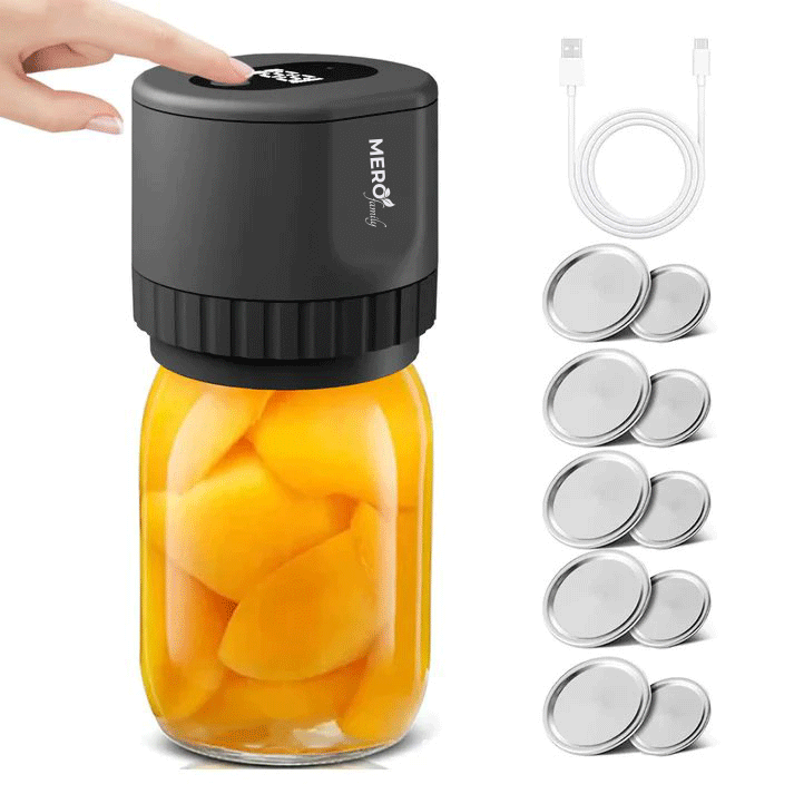 MEROfamily™ Electric Mason Jar Vacuum Sealer Kit