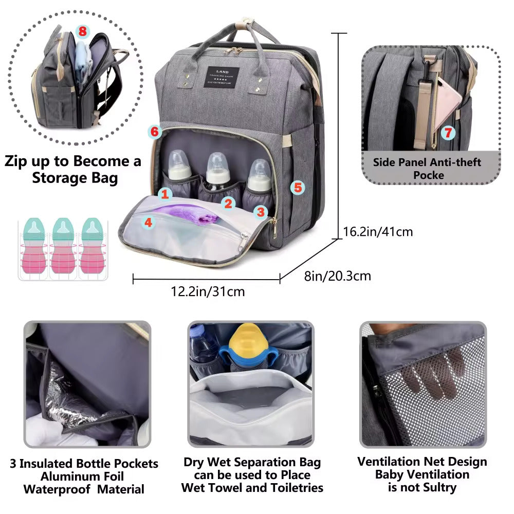 MEROfamily™ Portable Folding Crib Bag for Baby