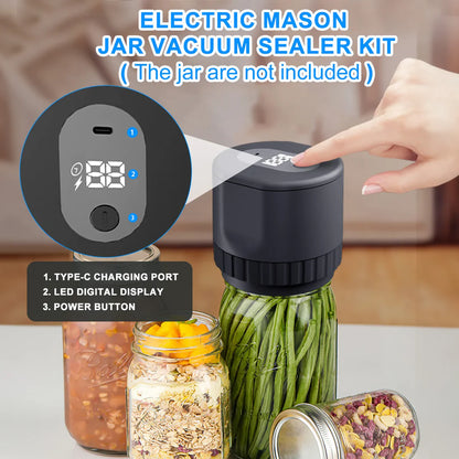 MEROfamily™ Electric Mason Jar Vacuum Sealer Kit